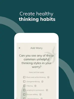 WorryTree Anxiety Relief CBT android App screenshot 2